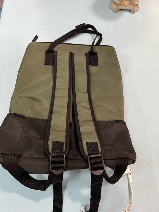DSW Handbags - DSW Olive and Black Two-Tone Travel Backpack Tote